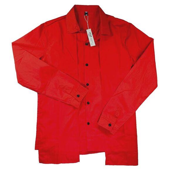 NEW Yess SGH Button Up Shirt‎ Mens XL Red Double Layer Casual Dress Panels - Picture 1 of 16